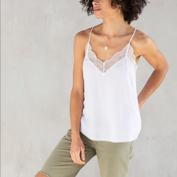 lovestitch Tops - Lovestitch Lura Silky Lace Trim Camisole